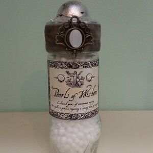 Decorative Apothecary Bottle, Pearls of Wisdom, magic themed bottle